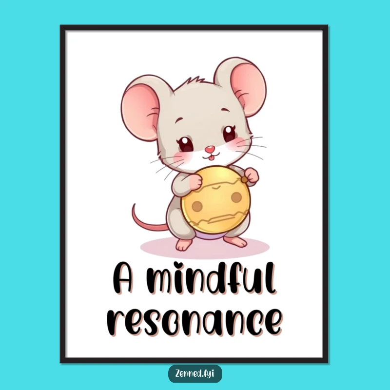 Funny Mouse Gong Digital Art: Printable Playfulness for Instant Cheer