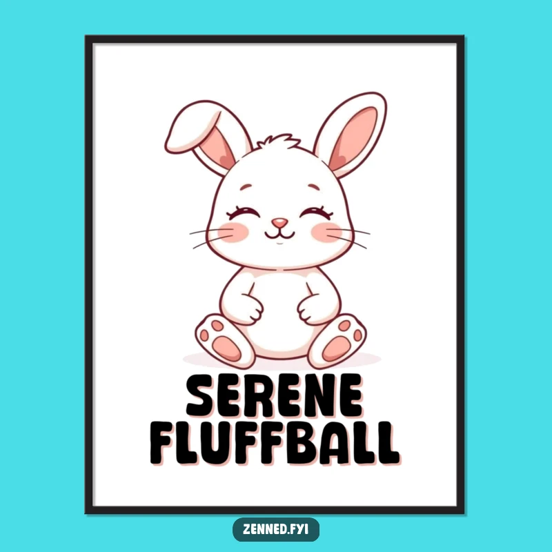 Instantly bring peaceful vibes and a smile to your walls with our funny Zen Bunny digital art. This meditating rabbit is ready to download and print.