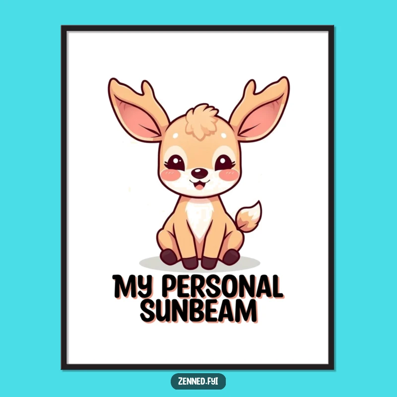 Funny Kawaii Deer Digital Art - Instant Joyful Download for Radiant Decor