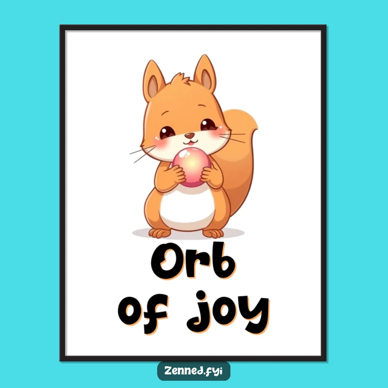 Bring a sense of serene magic to your walls with this funny squirrel digital art print. Instant charm for any room.