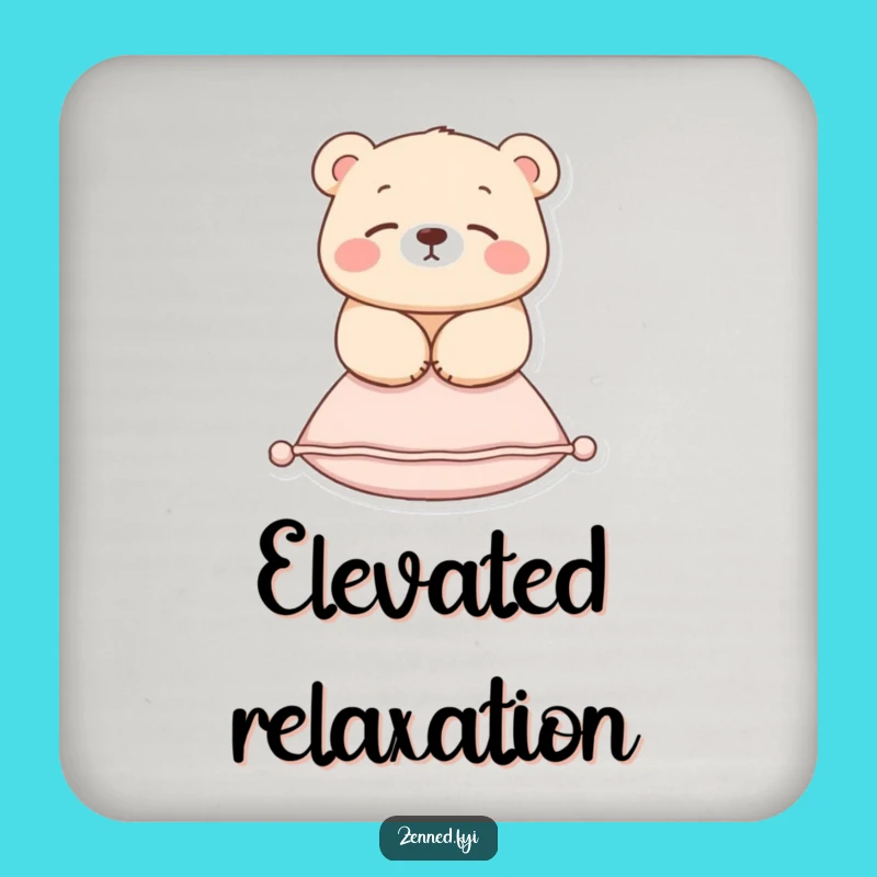 Funny Zen Bear Coasters: Serene Floating Bear Set, Perfect Table Protection & Humorous Gift