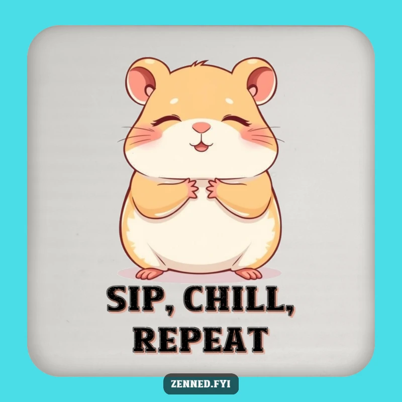 Funny Hamster Meditation Coasters: Protect Surfaces with Zen