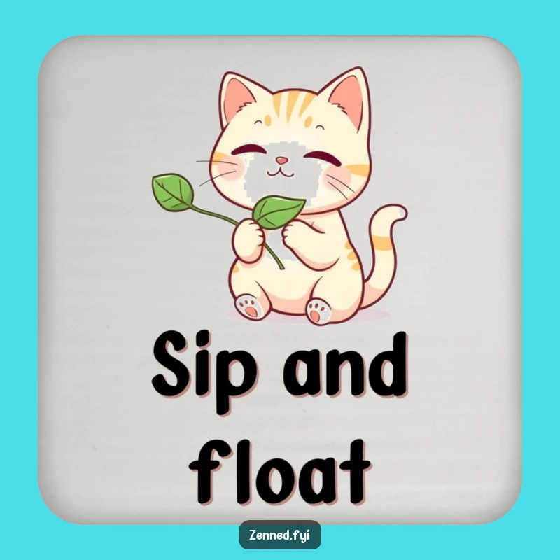 Funny Kawaii Cat Coaster: Cute Cat Drink Protector Gift