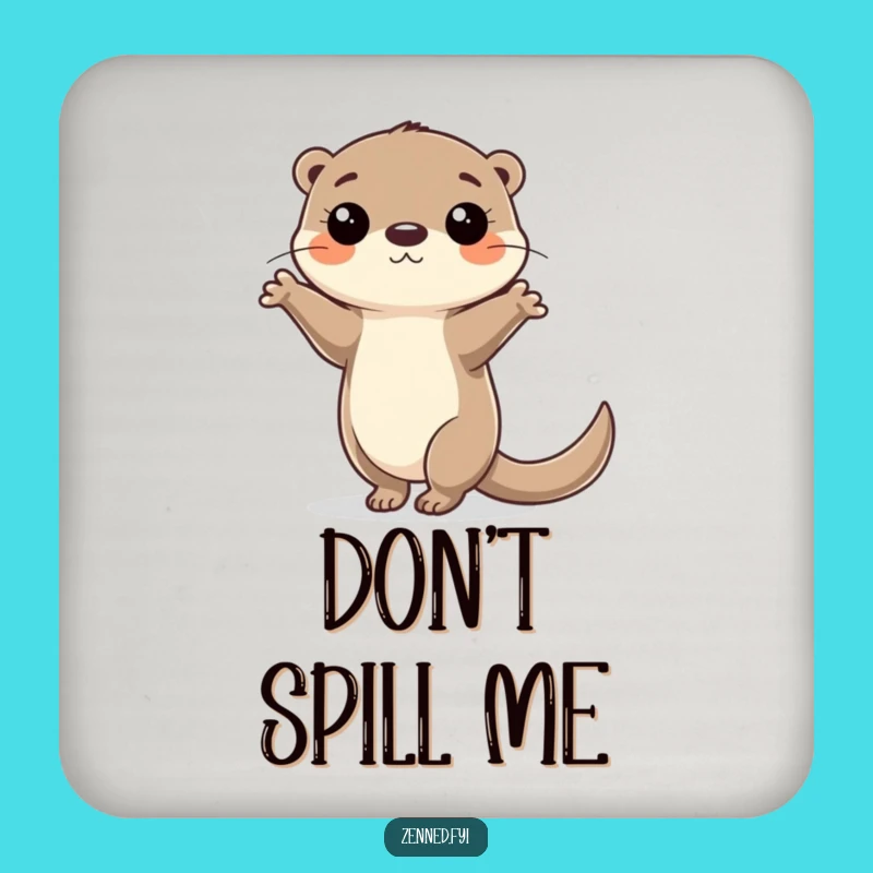 Funny Otter Balance Coaster: Focused Aquatic Acrobat Surface Gift
