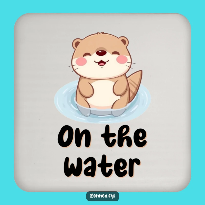 Funny Kawaii Otter Coaster Set: Cute Floating Protection, Perfect Bar Funny Gift