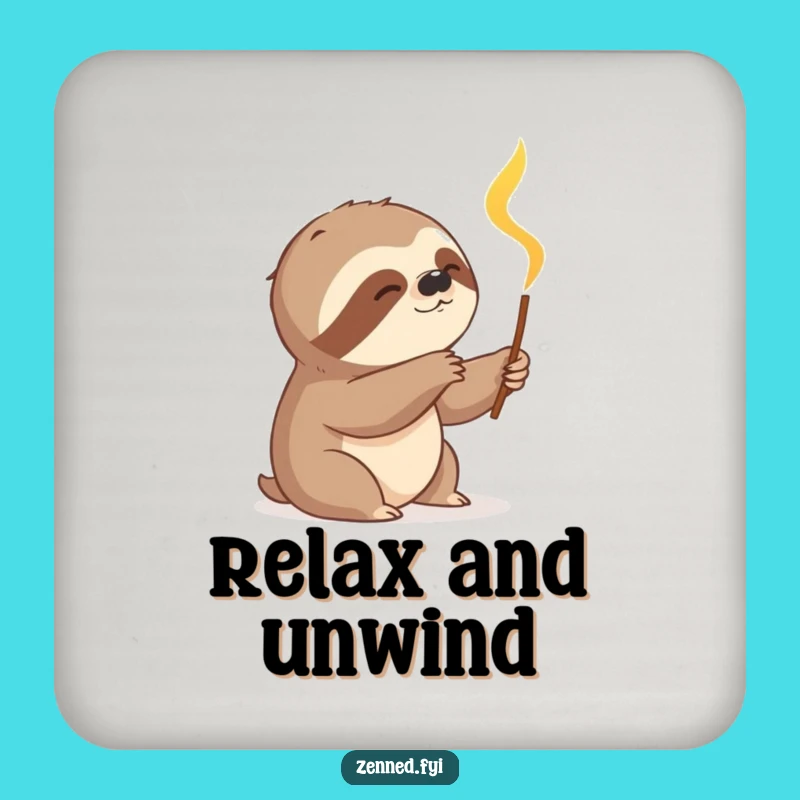 Funny Sloth Incense Coaster: Protect Surfaces with Slow Humor