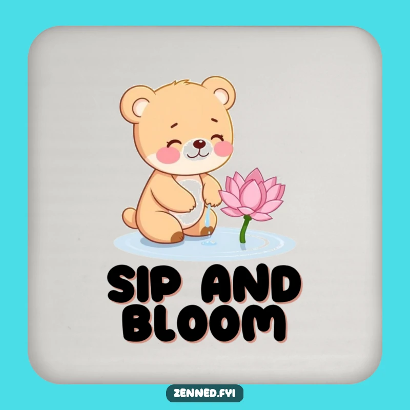 Funny Bear Cub Coaster Set: Whimsical Protection for Your Tables