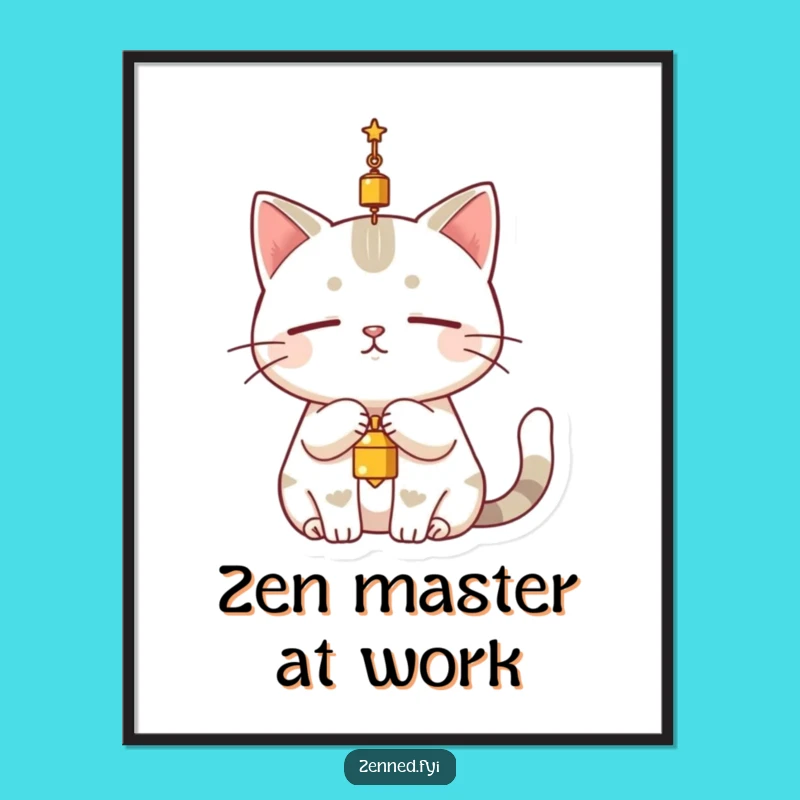 Funny Cat Bell Poster: Bring Stillness and Humor to Your Walls