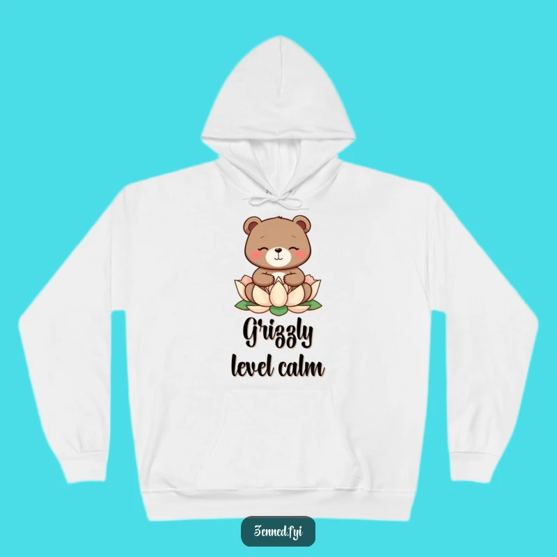 Cozy Bear Meditation Hoodie - Warm & Hilarious Gift for Calm