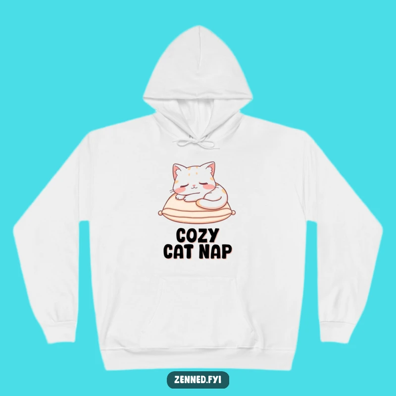 Funny Cat Nap Hoodie: Cozy Content Sleeping Feline Gift