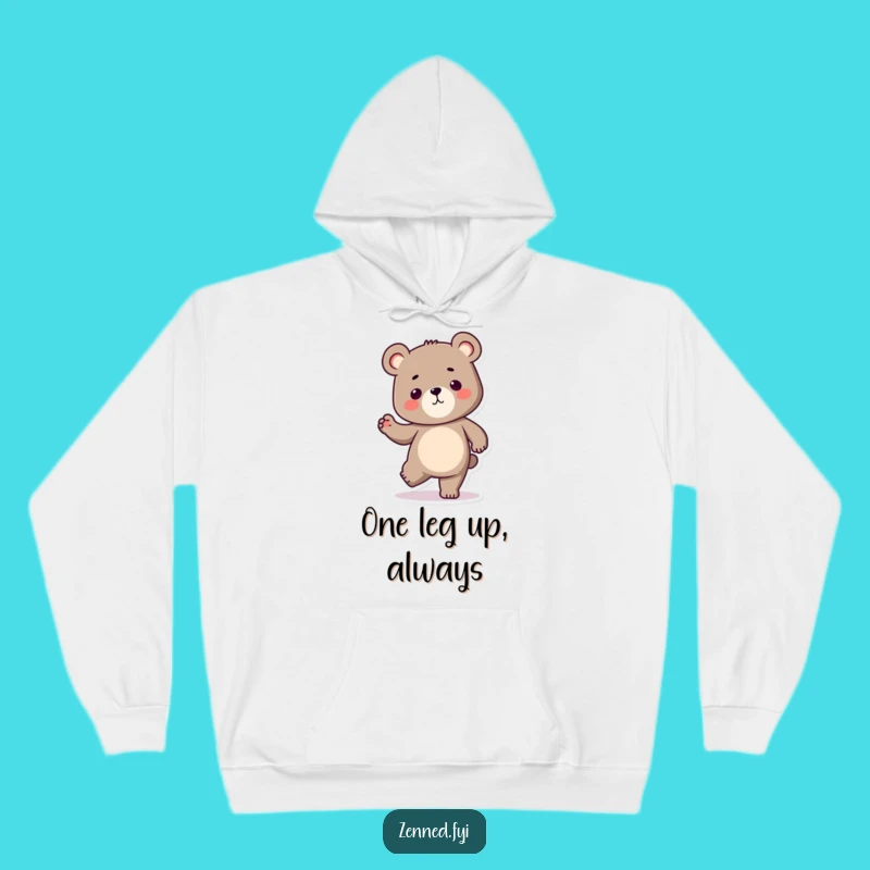 Funny Kawaii Bear Hoodie: Determined Spirit, Perfect Cozy Funny Gift
