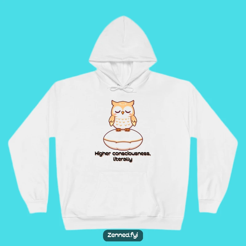 Funny Peaceful Owl Hoodie - Cozy Up with Gentle Levity