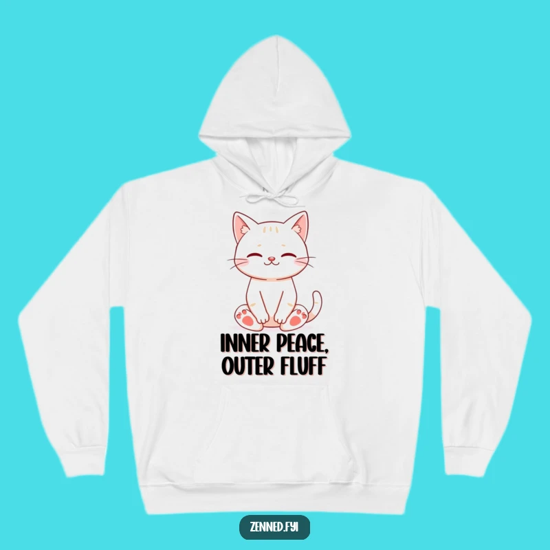 Funny Cat Meditation Hoodie: Cozy Up in Calming Feline Comfort