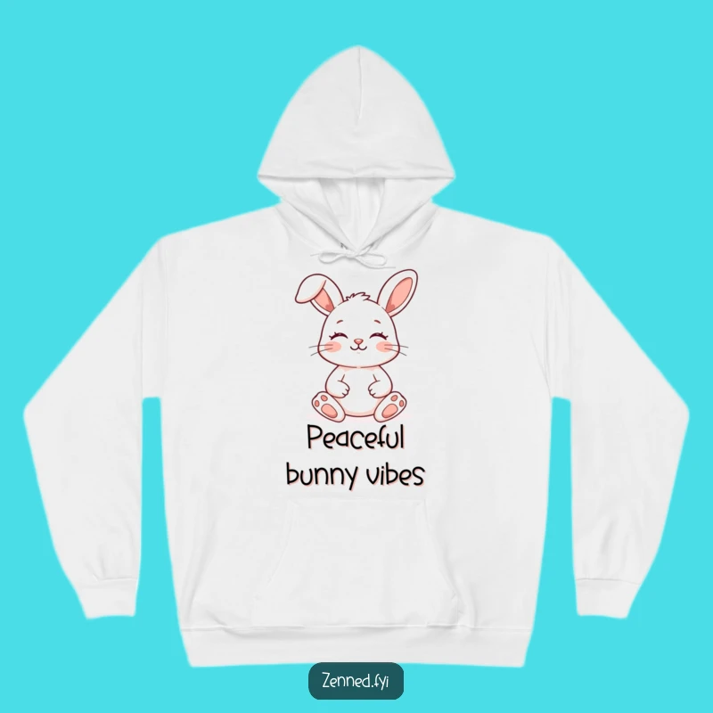 Funny Zen Bunny Hoodie: Cozy Meditating Rabbit, Comfortable and Hilarious Yoga Gift