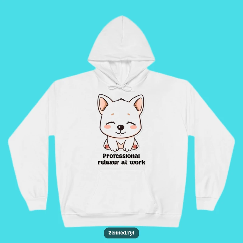 Funny Kawaii Dog Hoodie - Cozy Serene Character, Warm & Snuggly Gift