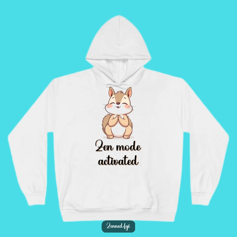 Funny Squirrel Zen Hoodie - Cozy & Hilarious Prayerful Squirrel Sweatshirt Gift