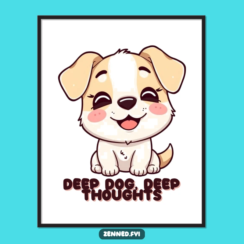 Free Printable Wall Art: Thoughtful Dog, Serene Downloadable Decor for Reflection