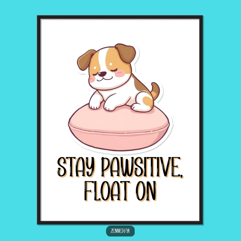 Funny Free Printable Floating Dog Wall Art - Whimsical Downloadable Decor for Any Room