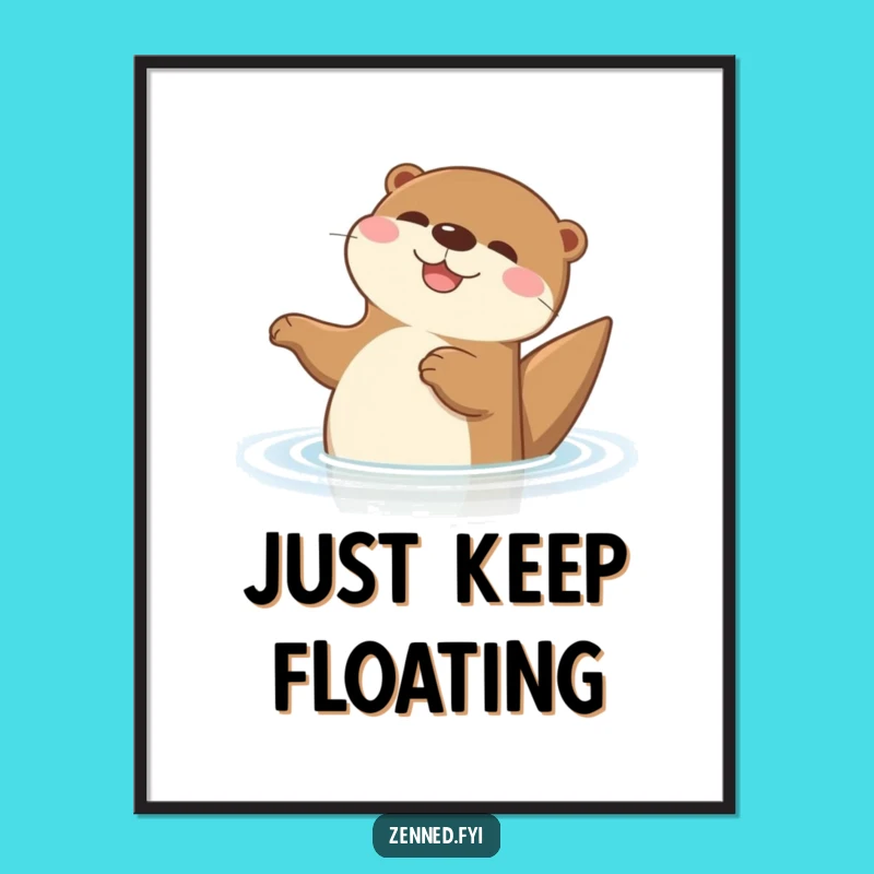 Funny Free Printable Otter Wall Art: Relaxing Downloadable Art for Your Home Decor