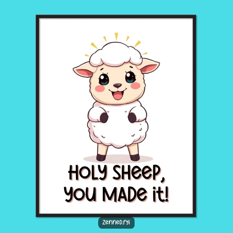 Free Printable Sheep Art: Heavenly Humor Downloadable Wall Decor Accent