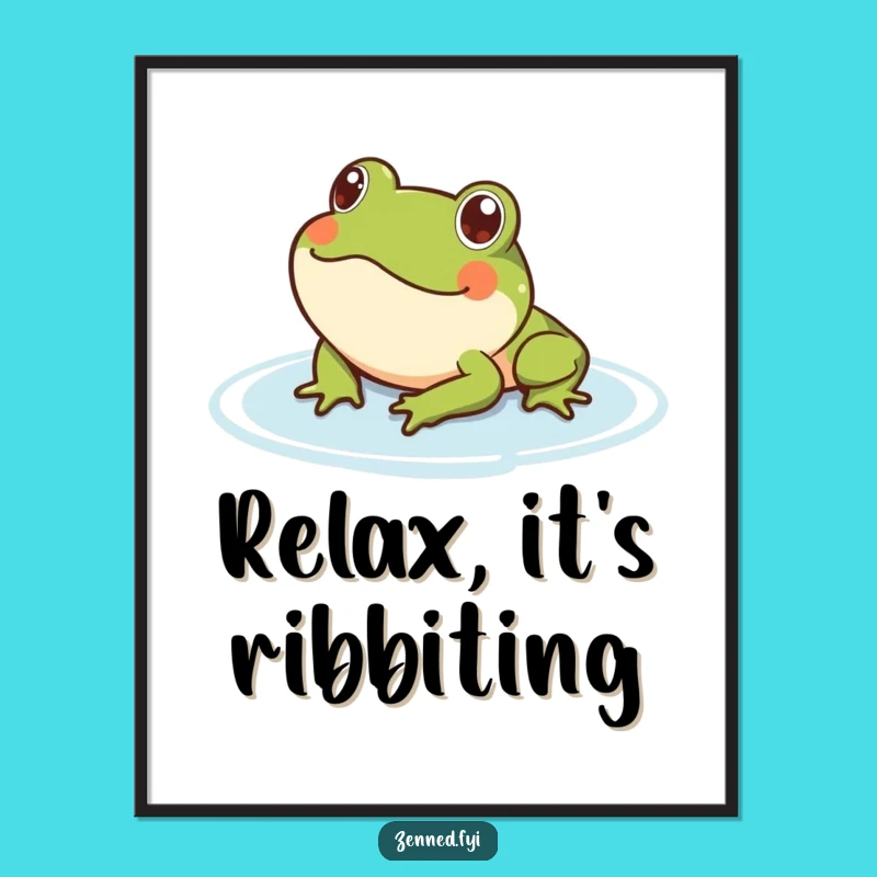 Free Printable Funny Frog Wall Art - Serene Downloadable Decor for Tranquil Spaces