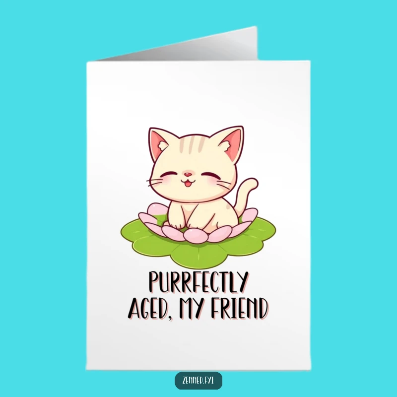 Free Printable Birthday Card: Floating Cat for a Purrfectly Fun Downloadable Gift