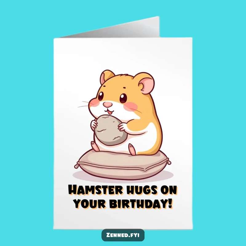 Free Printable Funny Birthday Card: Content Hamster Downloadable Gift