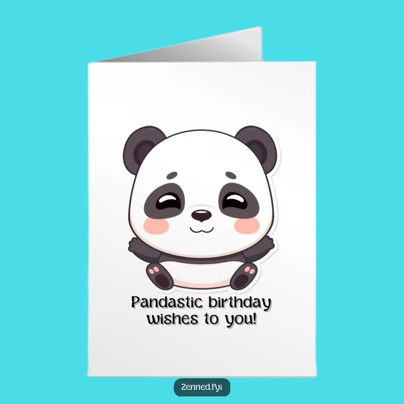 Funny Free Printable Panda Card: Calm Birthday Breath Downloadable Gift