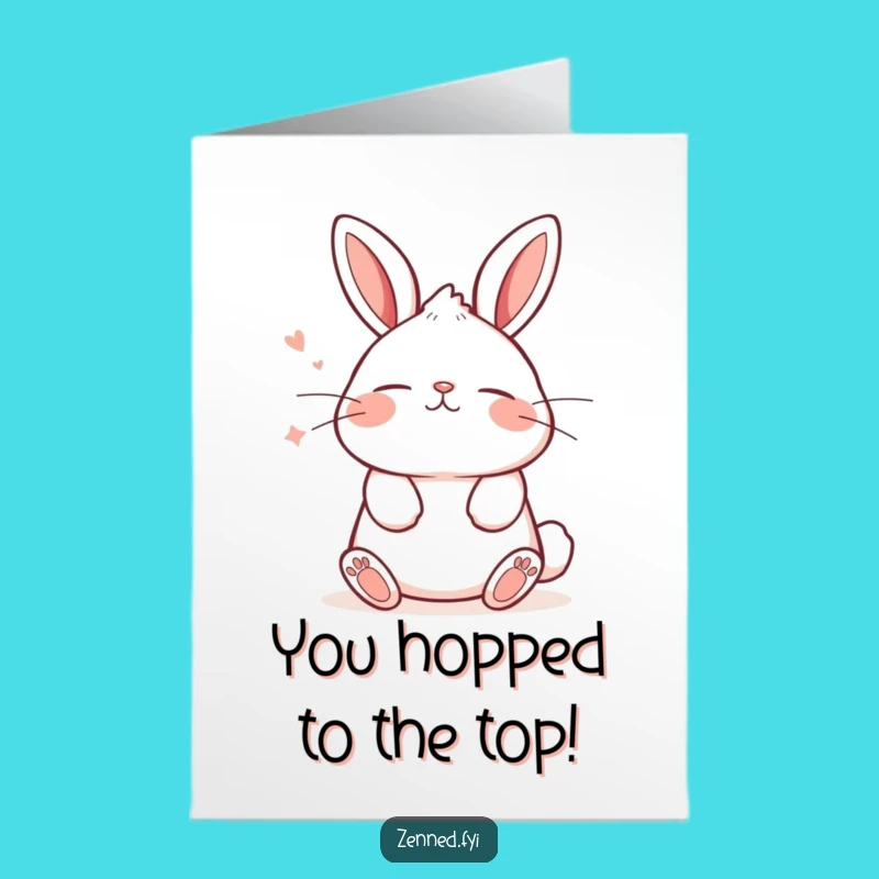 Free Printable Congrats Card: Tranquil Bunny Breath Funny Downloadable Gift