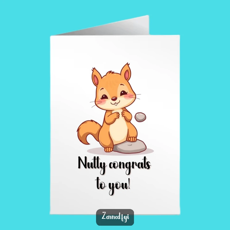 Free Printable Congratulations Card: Squirrel's Gravity-Defying Win!
