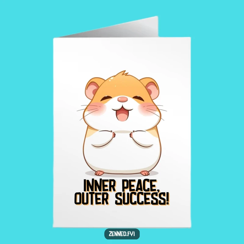 Free Printable Congrats Card: Giggling Hamster Inner Peace, Funny Downloadable Gift