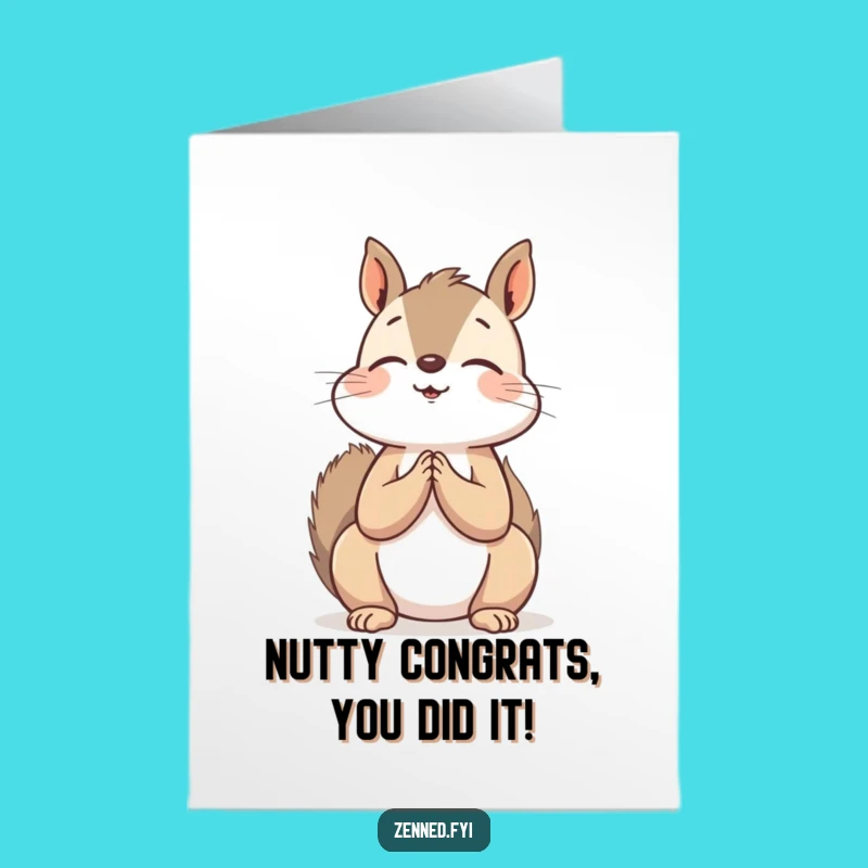 Free Printable Squirrel Congrats Card: Funny Downloadable Gift for Any Achievement!