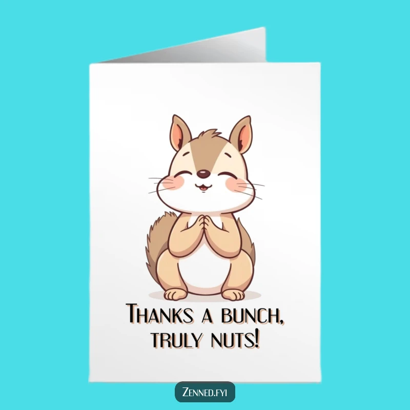 Free Printable Squirrel Thank You Card: Funny Downloadable Gift of Gratitude!
