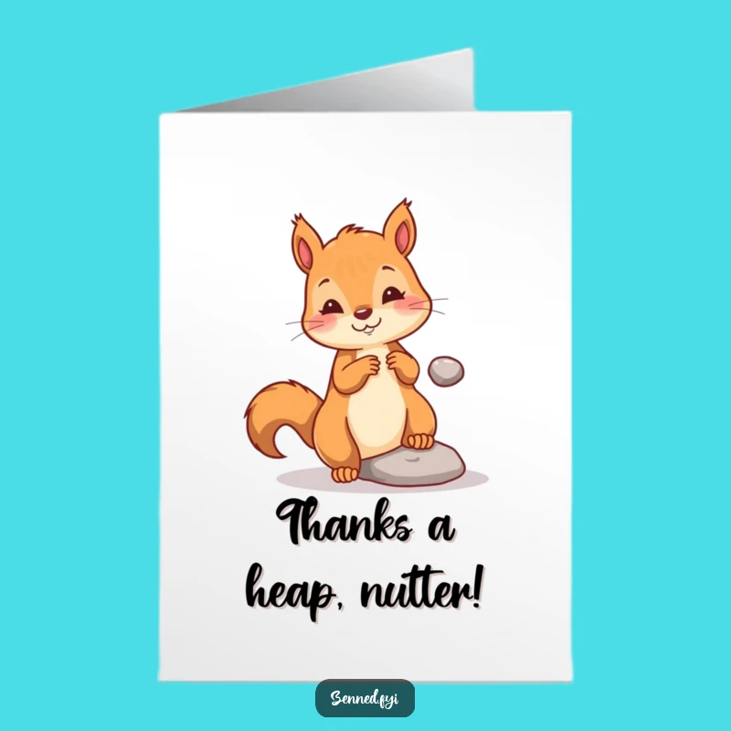 Free Printable Thank You Card: Squirrel's Levitating Thanks
