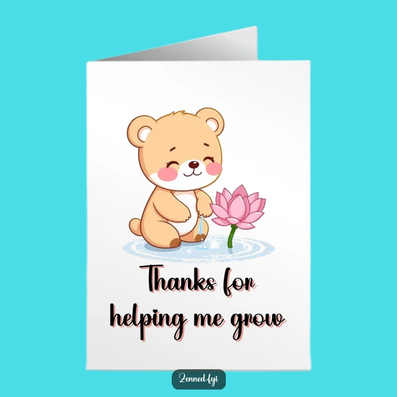 Free Printable Thank You Card: Bear Cub Care, Easy Download