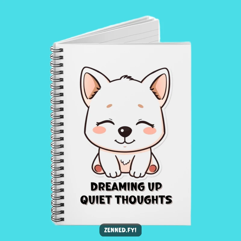 Funny Kawaii Dog Notebook - Serene Thoughts Journal, Cute & Practical Gift