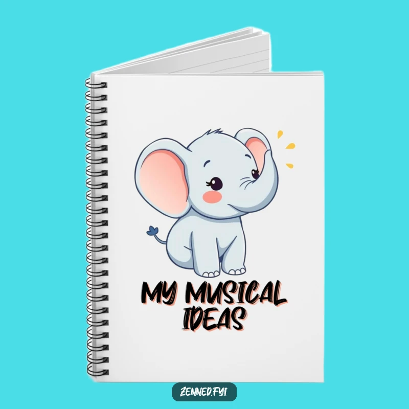 Funny Elephant Music Journal - Hilarious Gift for Melodious Notes