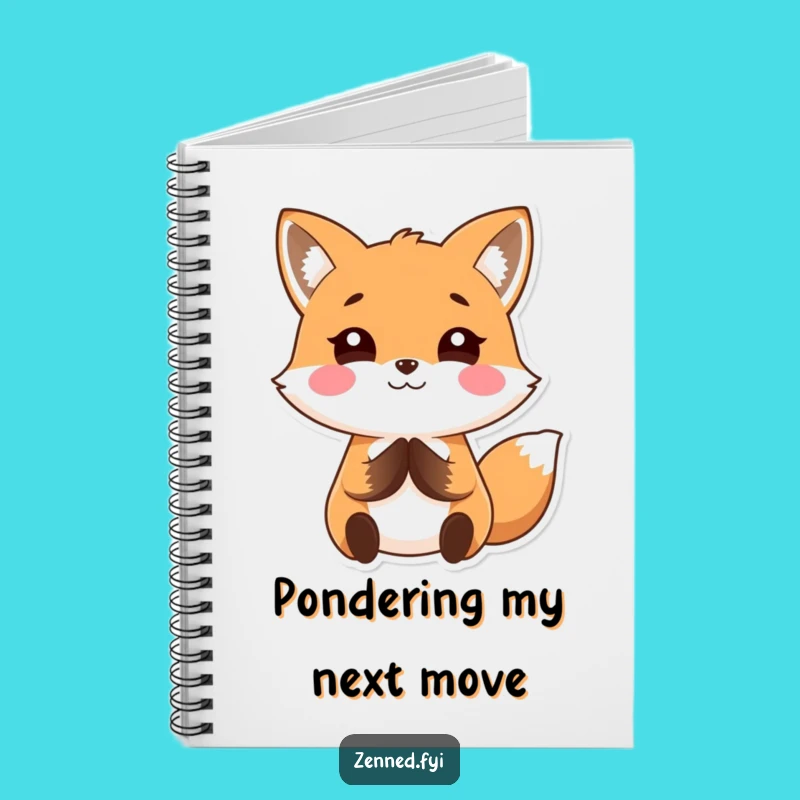 Funny Kawaii Fox Notebook: Calm Pages, Perfect Journal Funny Gift