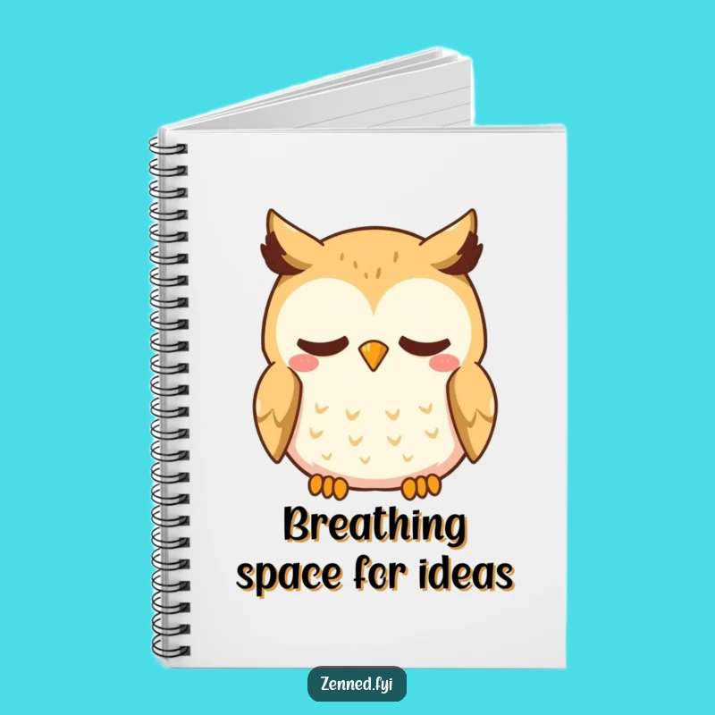 Funny Kawaii Owl Notebook - Jot Down Thoughts with Calm Wisdom