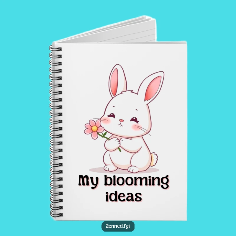 Funny Rabbit Flower Notebook: Jot Down Gentle Thoughts and Ideas