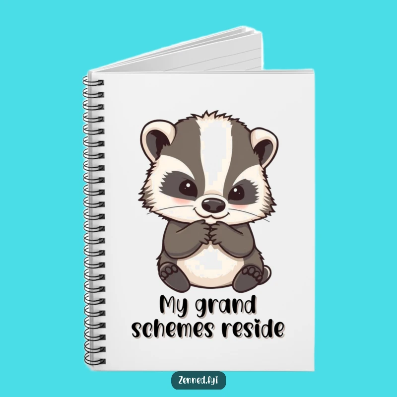 Funny Wise Badger Notebook: Jot Down Ideas with Humorous Contemplation