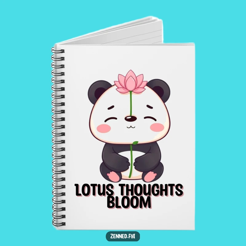 Funny Panda Lotus Notebook: Journal Your Calm Thoughts with Humor