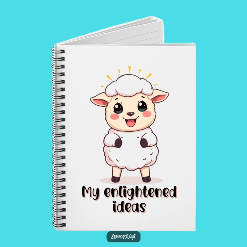 Funny Joyful Sheep Notebook - Blessed Thoughts, Angelic Writing, Gift