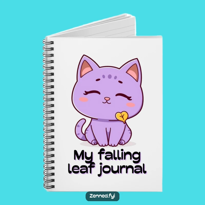 Funny Cat Leaf Notebook: Peaceful Reflections & Ponderings - Journal Gift