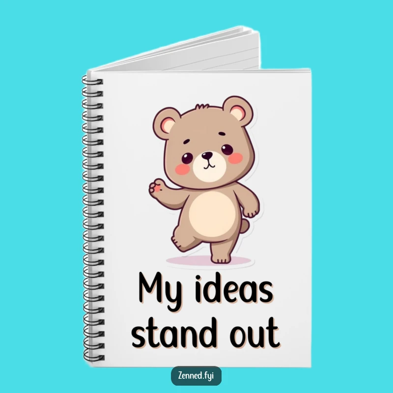 Funny Kawaii Bear Notebook: Determined Pages, Perfect Journal Funny Gift