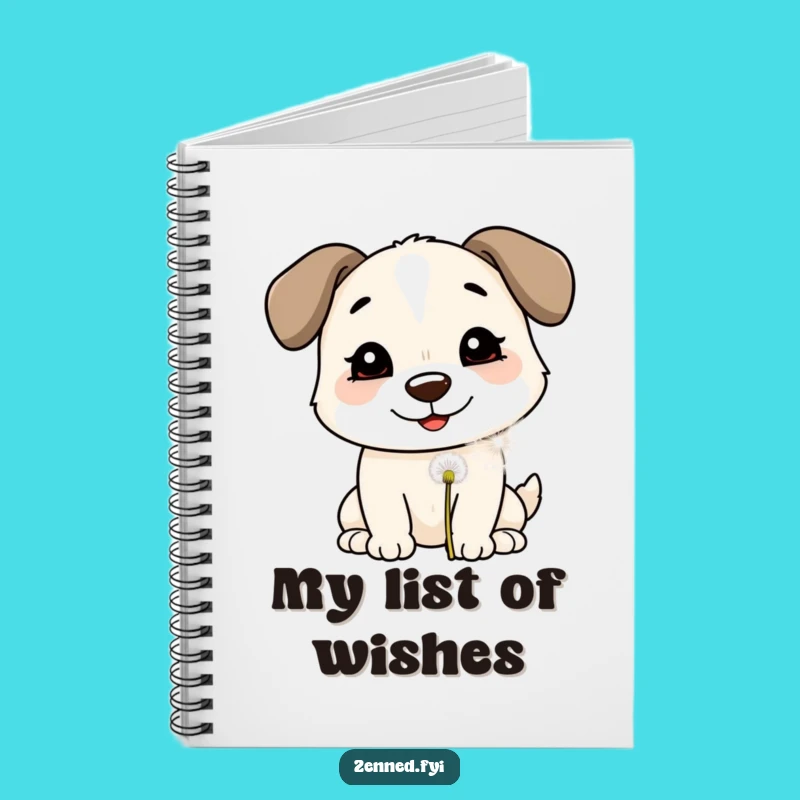 Funny Dog Dandelion Wish Notebook - Jot Down Ideas with this Hopeful Funny Gift Journal