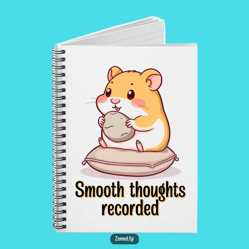 Funny Hamster Stone Notebook - Content Journal, Gift for Writers