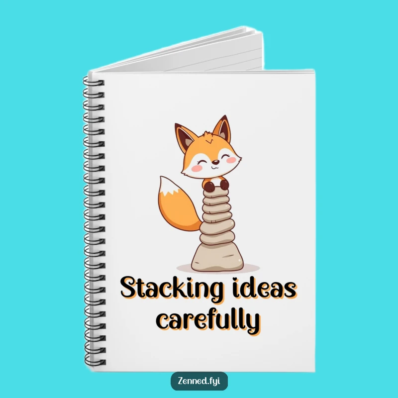 Funny Fox Zen Master Notebook - Hilarious Gift for Jotting Down Calm Ideas