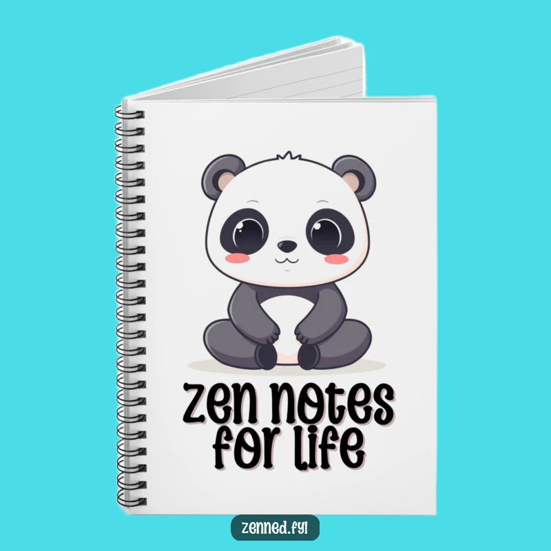 Funny Kawaii Panda Notebook - Jot Down Thoughts with Zen Focus