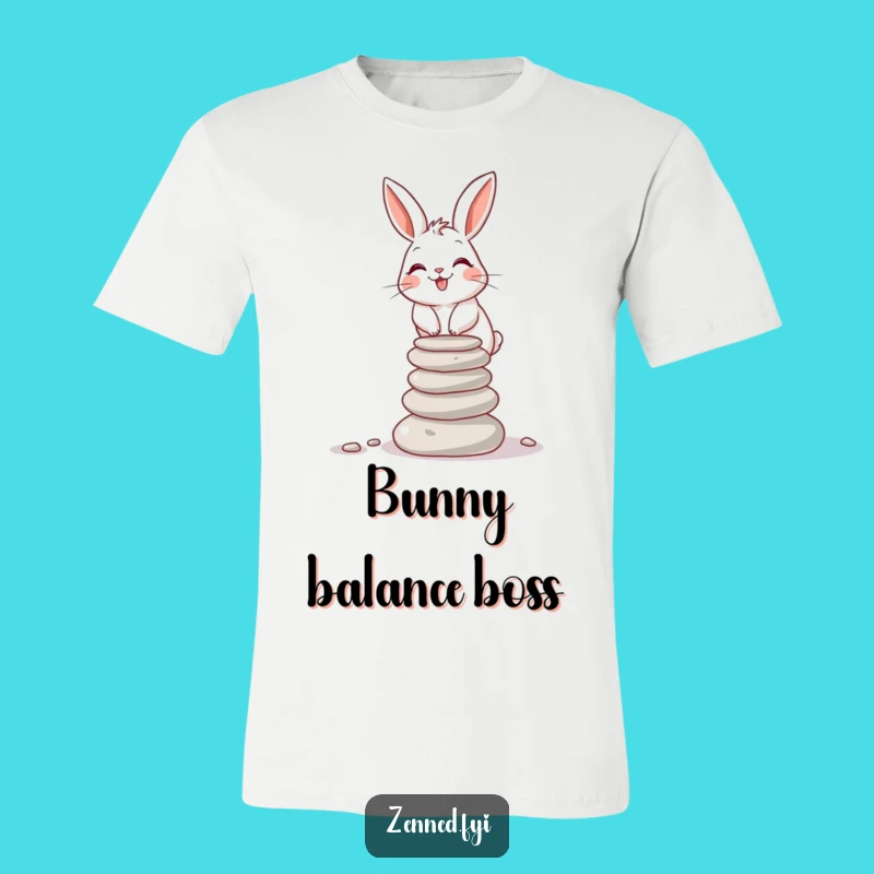 Funny Rabbit Zen T-Shirt - Comical Gift for Balanced Souls